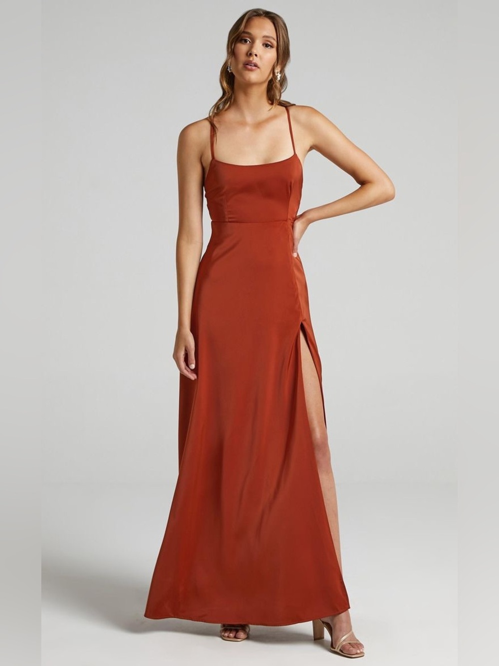 Showpo Will It Be Us Maxi Dress in copper